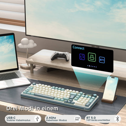 S98-DE 96% QWERTZ Kabellose Mechanische Tastatur