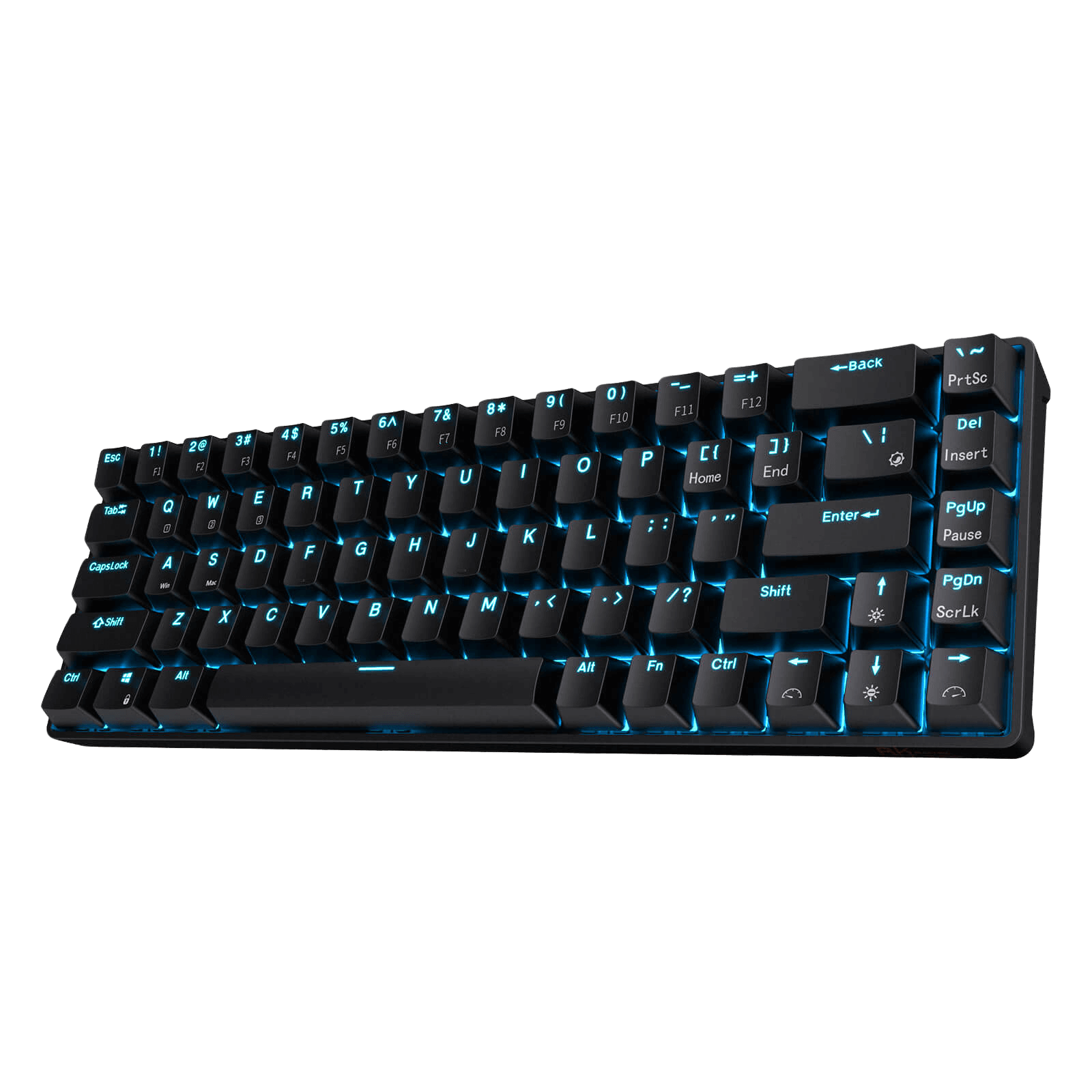 RK68 65% Wireless Mechanical Keyboard with compact 68-key layout, comparing size to standard full-size keyboards