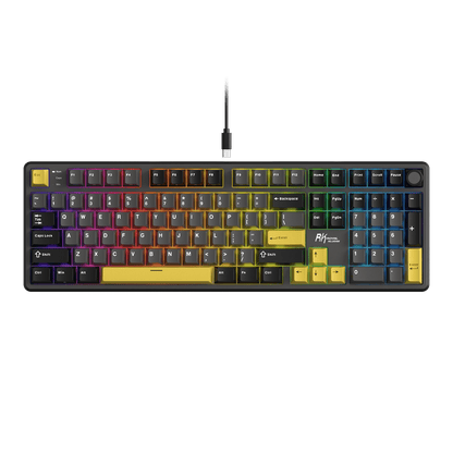 RK X104 Full Size Wired Mechanical Keyboard with Number Pad and Volume Knob