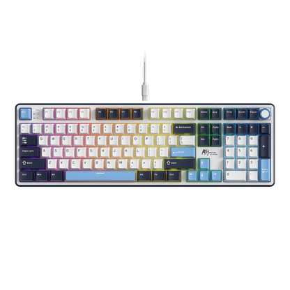 RK X104 Full Size Wired Mechanical Keyboard with Number Pad and Volume Knob