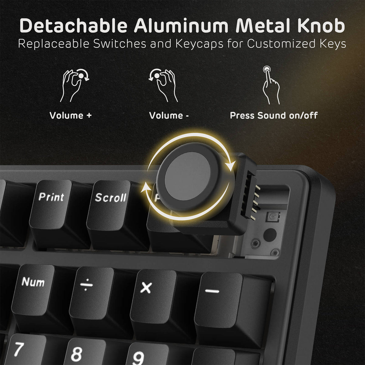 104 Computer Keys RK ROYAL KLUDGE X104 Full Size Creamy Mechanical Keyboard for Office ...