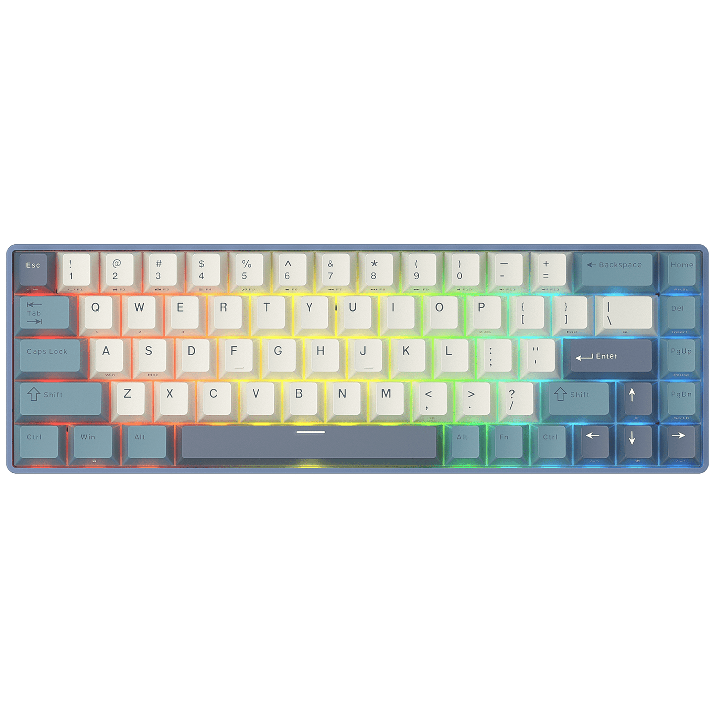 RK ROYAL KLUDGE RK68 65% RGB Wireless Mechanical Keyboard for Gaming, Work | 68 Keys Compact TKL Tri-Mode BT/2.4GHz/USB-C Gaming Keyboards for Mac/Win, Hot Swappable, Custom Switch, Software Support | show