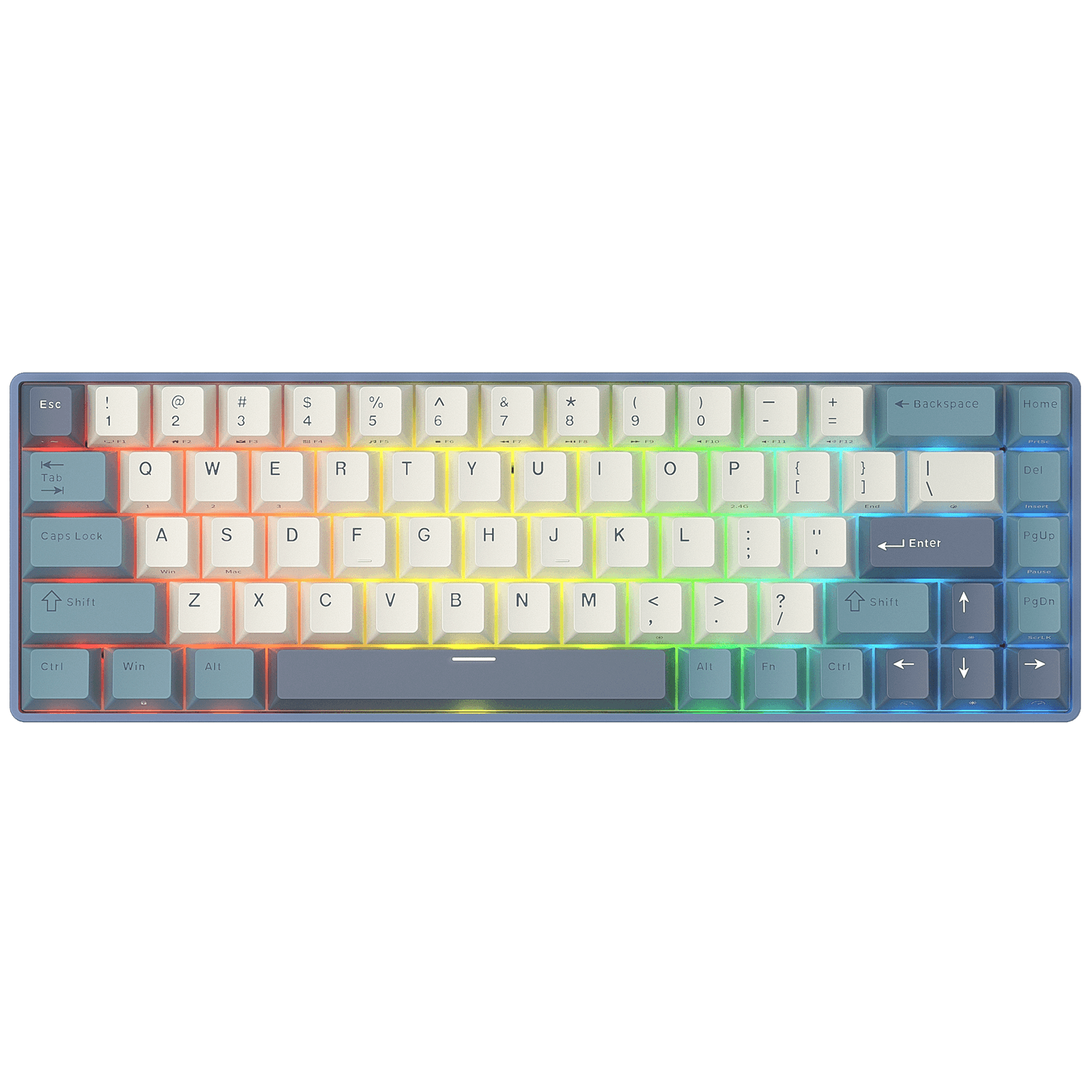 RK ROYAL KLUDGE RK68 65% RGB Wireless Mechanical Keyboard for Gaming, Work | 68 Keys Compact TKL Tri-Mode BT/2.4GHz/USB-C Gaming Keyboards for Mac/Win, Hot Swappable, Custom Switch, Software Support | show