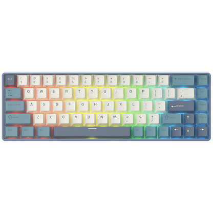 RK ROYAL KLUDGE RK68 65% RGB Wireless Mechanical Keyboard for Gaming, Work | 68 Keys Compact TKL Tri-Mode BT/2.4GHz/USB-C Gaming Keyboards for Mac/Win, Hot Swappable, Custom Switch, Software Support | show