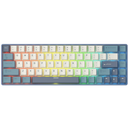 RK ROYAL KLUDGE RK68 65% RGB Wireless Mechanical Keyboard for Gaming, Work | 68 Keys Compact TKL Tri-Mode BT/2.4GHz/USB-C Gaming Keyboards for Mac/Win, Hot Swappable, Custom Switch, Software Support | show