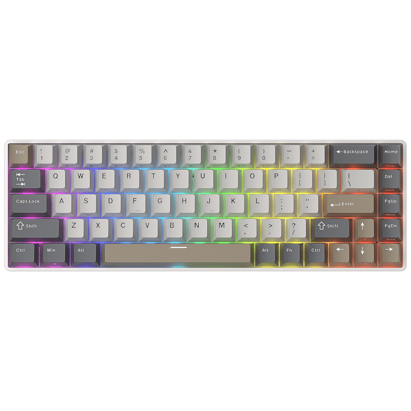 RK ROYAL KLUDGE RK68 65% RGB Wireless Mechanical Keyboard for Gaming, Work | 68 Keys Compact TKL Tri-Mode BT/2.4GHz/USB-C Gaming Keyboards for Mac/Win, Hot Swappable, Custom Switch, Software Support | show