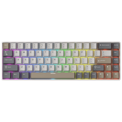 RK ROYAL KLUDGE RK68 65% RGB Wireless Mechanical Keyboard for Gaming, Work | 68 Keys Compact TKL Tri-Mode BT/2.4GHz/USB-C Gaming Keyboards for Mac/Win, Hot Swappable, Custom Switch, Software Support | show