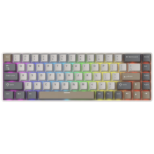 RK ROYAL KLUDGE RK68 65% RGB Wireless Mechanical Keyboard for Gaming, Work | 68 Keys Compact TKL Tri-Mode BT/2.4GHz/USB-C Gaming Keyboards for Mac/Win, Hot Swappable, Custom Switch, Software Support | show
