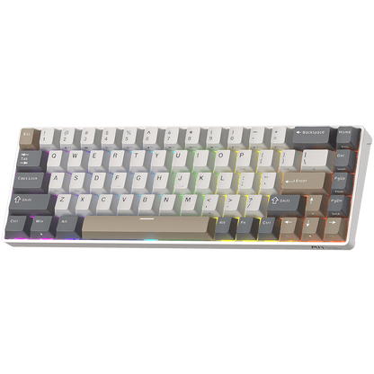 RK ROYAL KLUDGE RK68 65% RGB Wireless Mechanical Keyboard for Gaming, Work | 68 Keys Compact TKL Tri-Mode BT/2.4GHz/USB-C Gaming Keyboards for Mac/Win, Hot Swappable, Custom Switch, Software Support