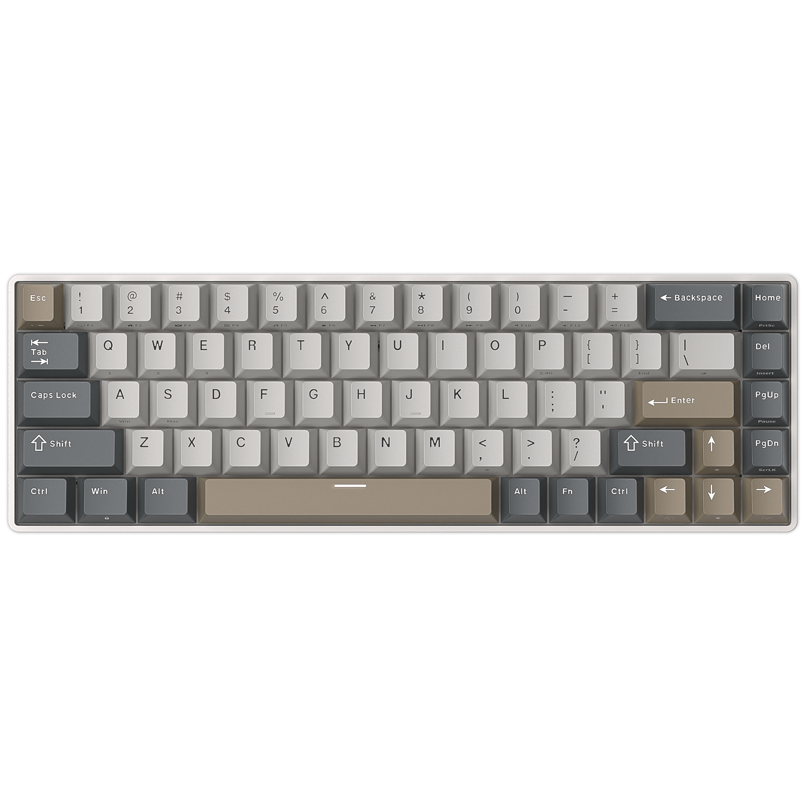 RK ROYAL KLUDGE RK68 65% RGB Wireless Mechanical Keyboard for Gaming, Work | 68 Keys Compact TKL Tri-Mode BT/2.4GHz/USB-C Gaming Keyboards for Mac/Win, Hot Swappable, Custom Switch, Software Support