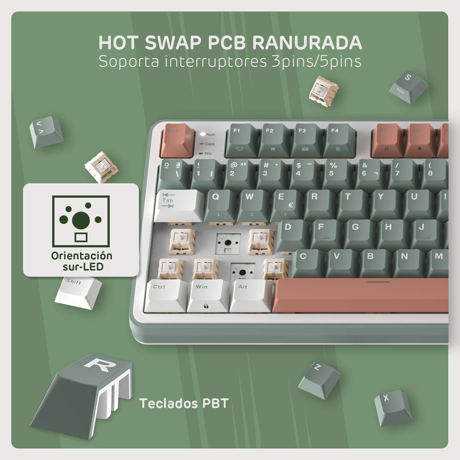 S98 ES Teclado Mecánico Inalámbrico 96% QWERTY