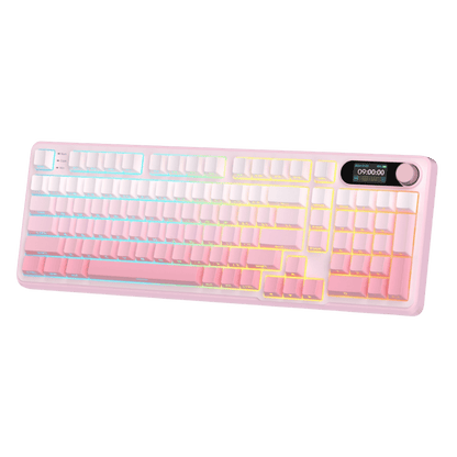 RK Royal Kludge S98 pink gradient side-printed PBT keycaps