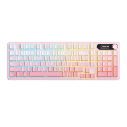 RK Royal Kludge S98 Pink Edition mechanical keyboard with pink gradient side-printed PBT keycaps