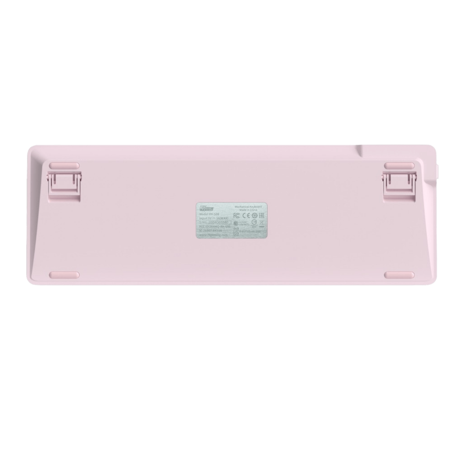 RK S98 Pink Edition mechanical keyboard rear view