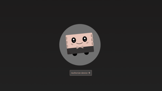 VIA software character in a bow tie on a dark background