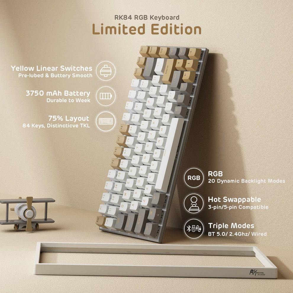RK ROYAL KLUDGE RK84 Wireless RGB Limited Edition Keyboard – RK Royal ...