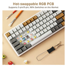 Cargue la imagen en el visor de la galería, 75% Triple Mode BT5.02.4GUSB-C Hot Swappable Mechanical Keyboard
