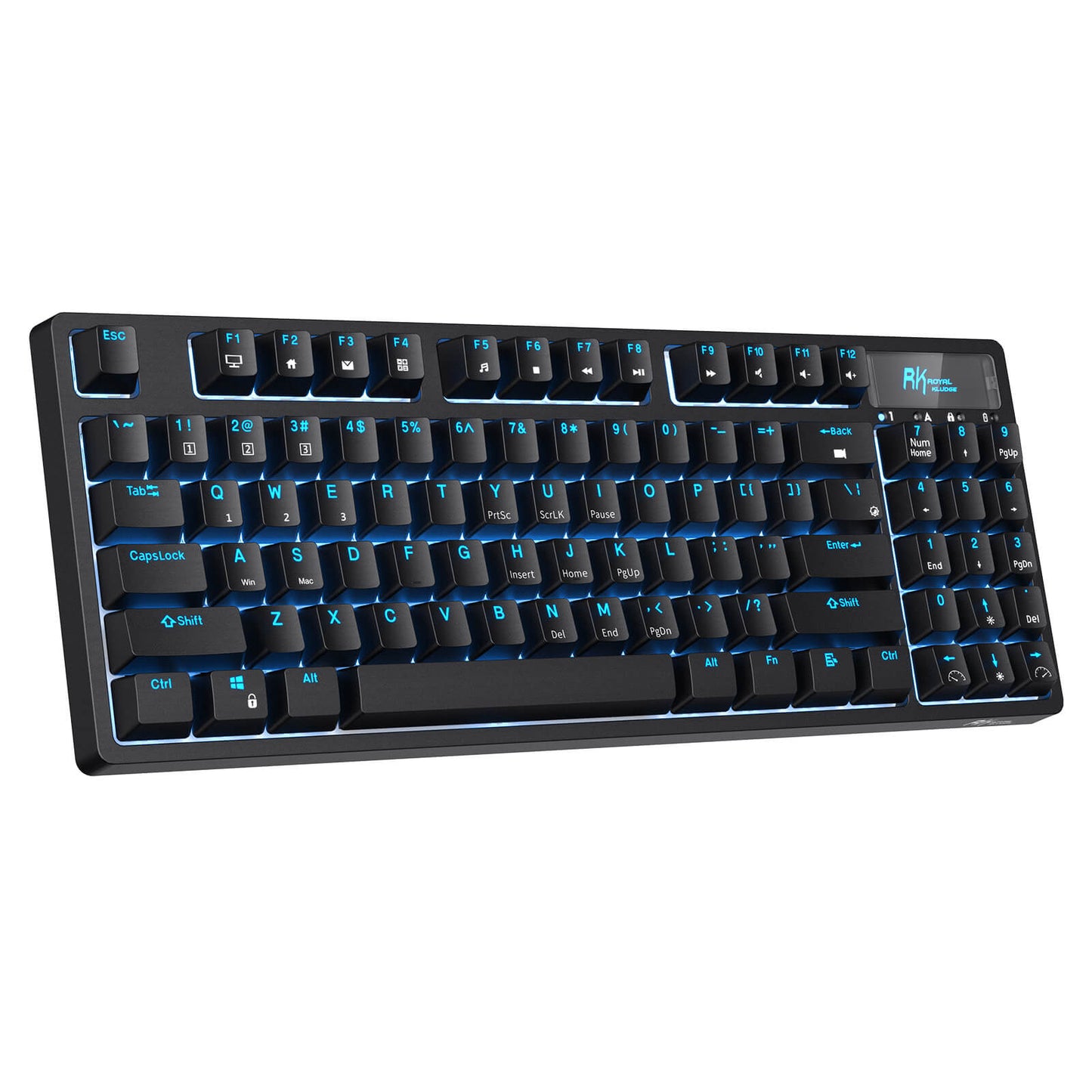 RK ROYAL KLUDGE RK89 85% Triple Mode BT5.0/2.4G/USB-C Hot Swappable Mechanical Keyboard, 89 Keys Compact Mechanical Keyboard with Detachable Frame & Software black