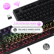 Load image into Gallery viewer, ROYAL KLUDGE Sink87G RGB Wireless TKL Mechanical Gaming Keyboard brown switches (Open-box)
