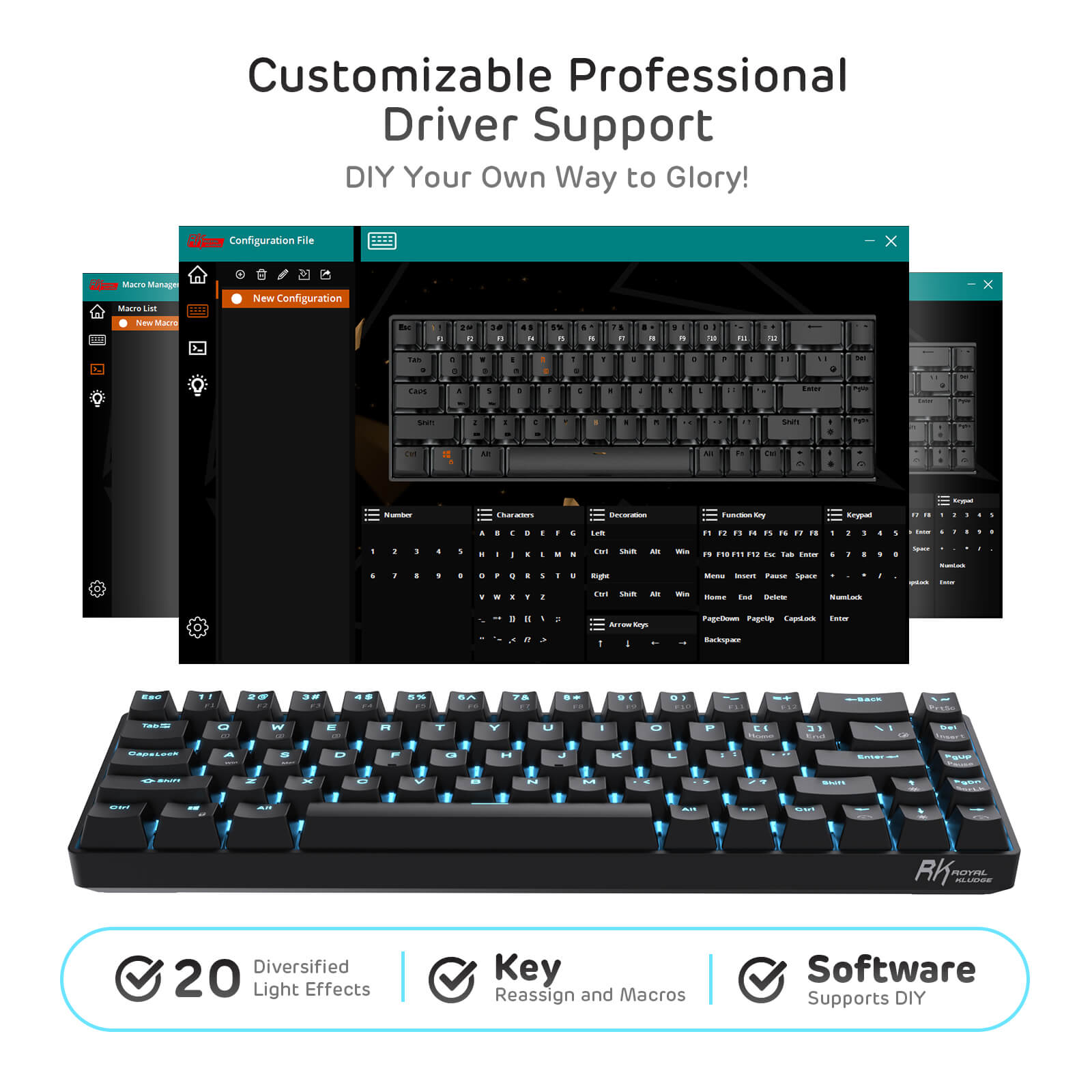 best 65 keyboard with customizable professional driver support