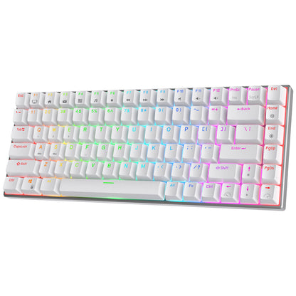 RK ROYAL KLUDGE RK84 Pro RGB 75% Triple Mode BT5.0/2.4G/USB-C Hot Swappable Mechanical Keyboard, 84 Keys Wireless Gaming Keyboard with Aluminum Frame, Clicky Blue Switch