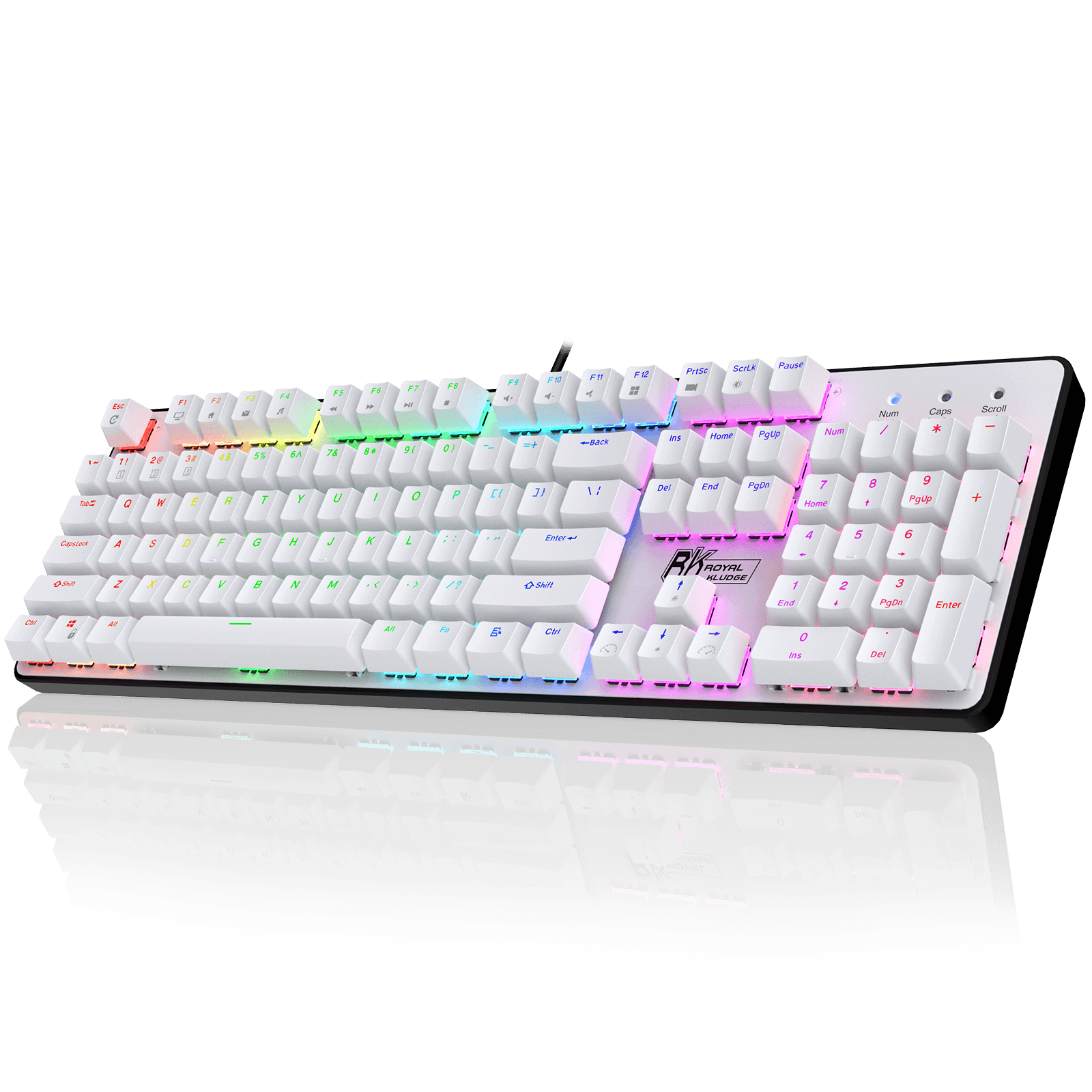 RK Royal Kludge RK920 Full Size Mechanical Gaming Keyboard with RGB backlighting, featuring a sleek black design