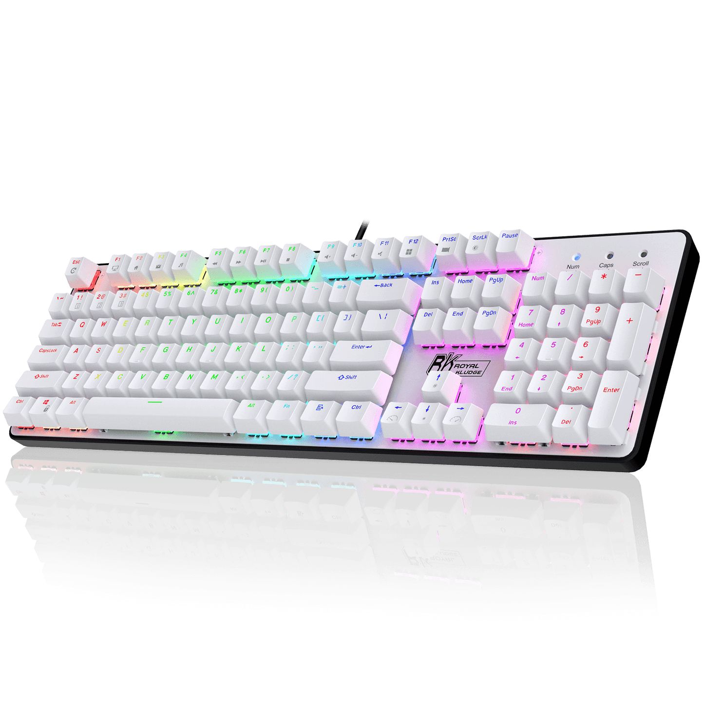 RK Royal Kludge RK920 Full Size Mechanical Gaming Keyboard with RGB backlighting, featuring a sleek black design