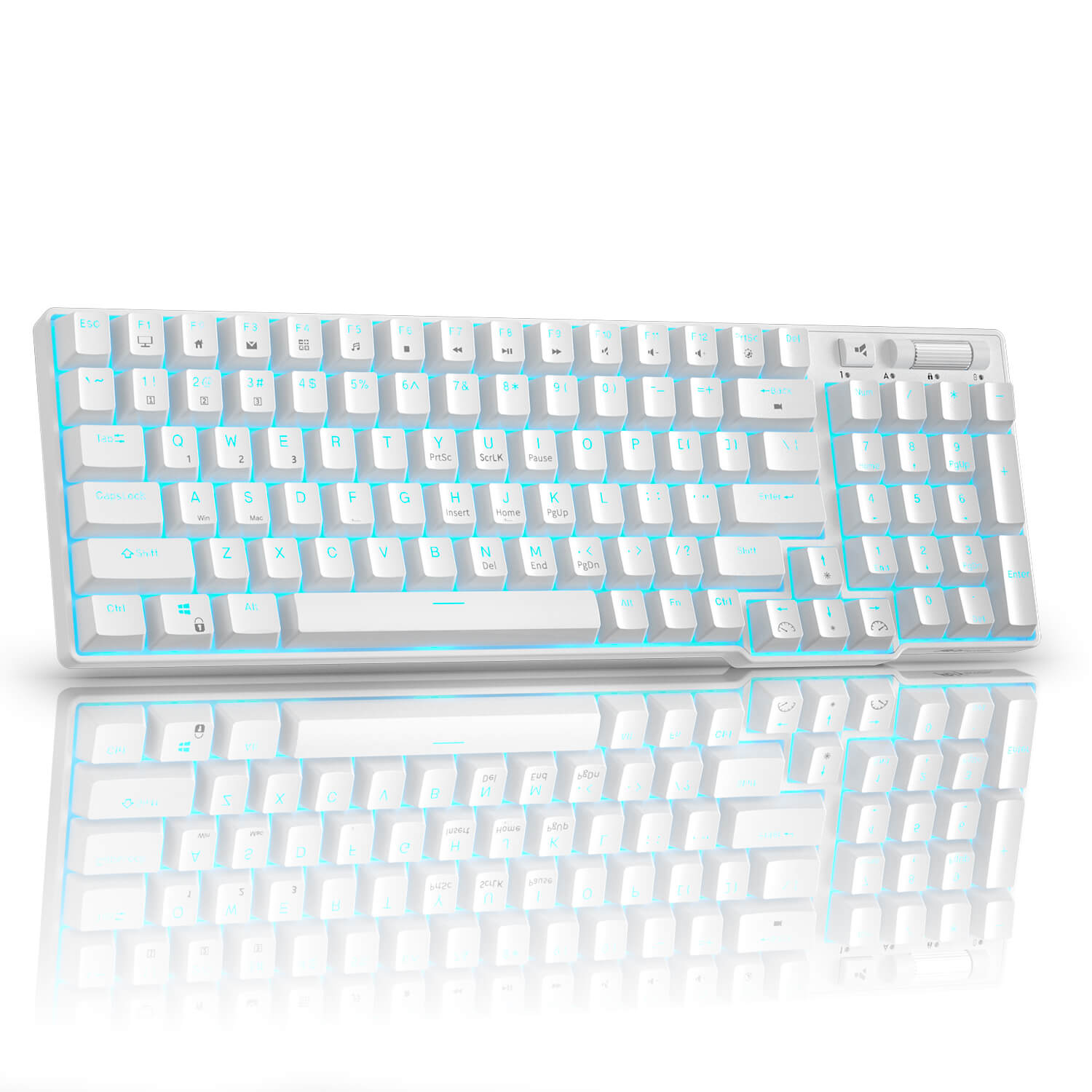 RK96 96% Wireless Mechanical Keyboard - White / Blue