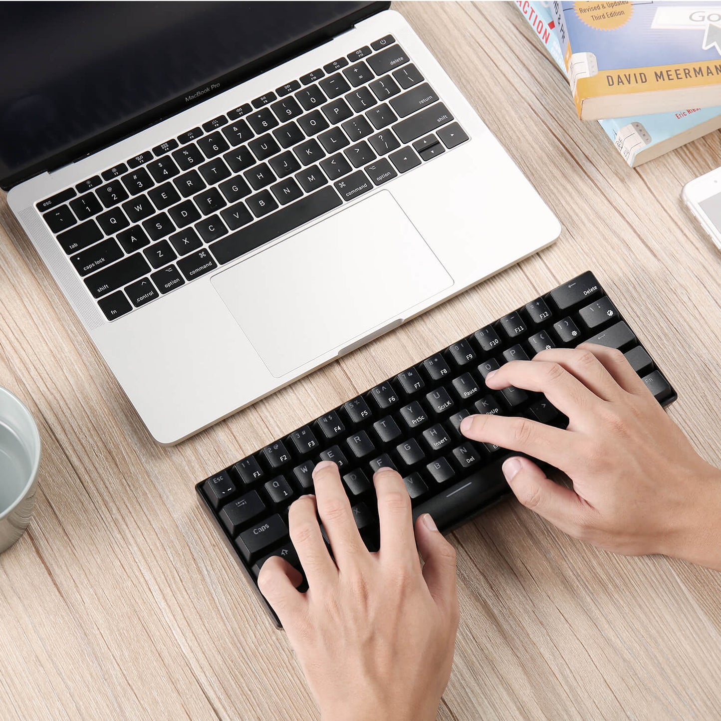 Ultra-Compact Bluetooth Keyboard with Brown Switches