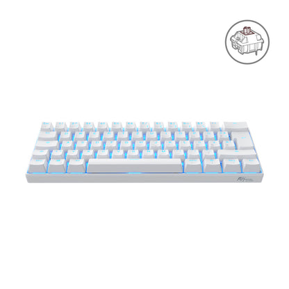 RK ROYAL KLUDGE RK61-DE QWERTZ Kabelgebundene / Bluetooth 60% Mechanische Tastatur