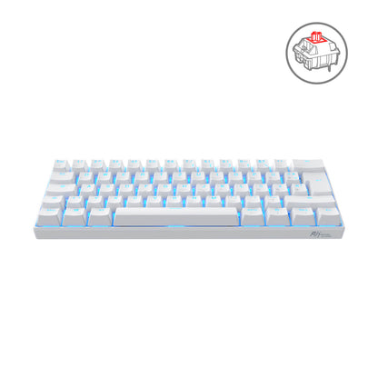 RK ROYAL KLUDGE RK61-DE QWERTZ Kabelgebundene / Bluetooth 60% Mechanische Tastatur