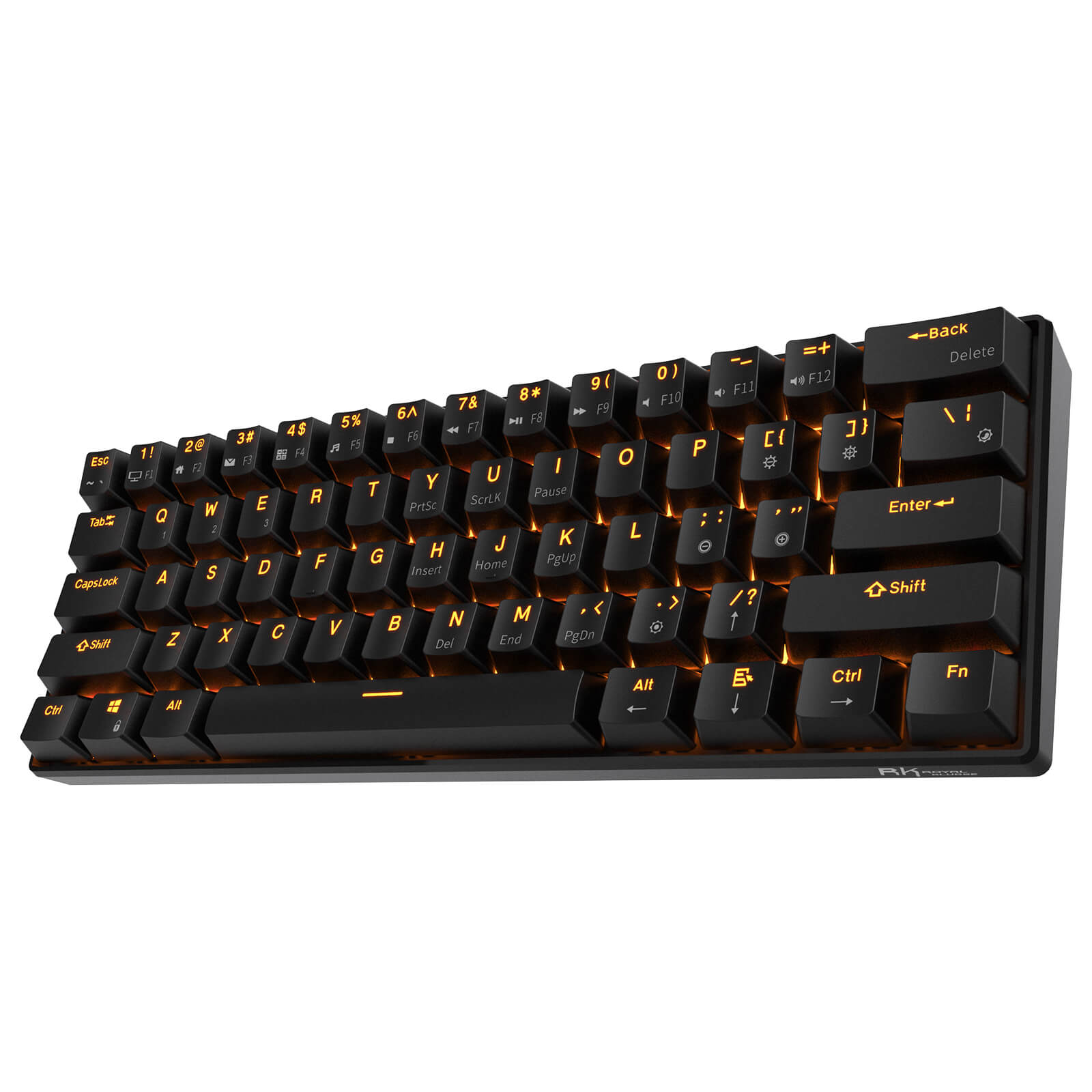  RK ROYAL KLUDGE RK61 60% Mechanical Keyboard, Bluetooth/Wired,  61 Keys, RGB Hot Swap, Coiled Cable, Gaming - White : Video Games