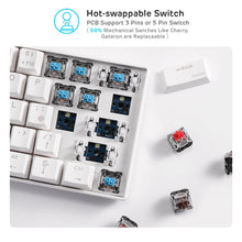 Load image into Gallery viewer, hot swappable white gaming keyboard 
